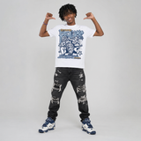 Diamond Turf II “Blue Grey” DopeSkill T-Shirt Distorted Realms Graphic