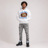 Black University Blue 5s DopeSkill Hoodie Sweatshirt Born Broke Die Rich Graphic