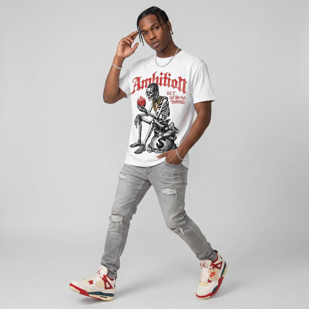 Nigel Sylvester x 4s “Brick After Brick” DopeSkill T-Shirt Ambition Graphic