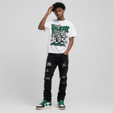 Pine Green 1s DopeSkill T-Shirt Distorted Realms Graphic