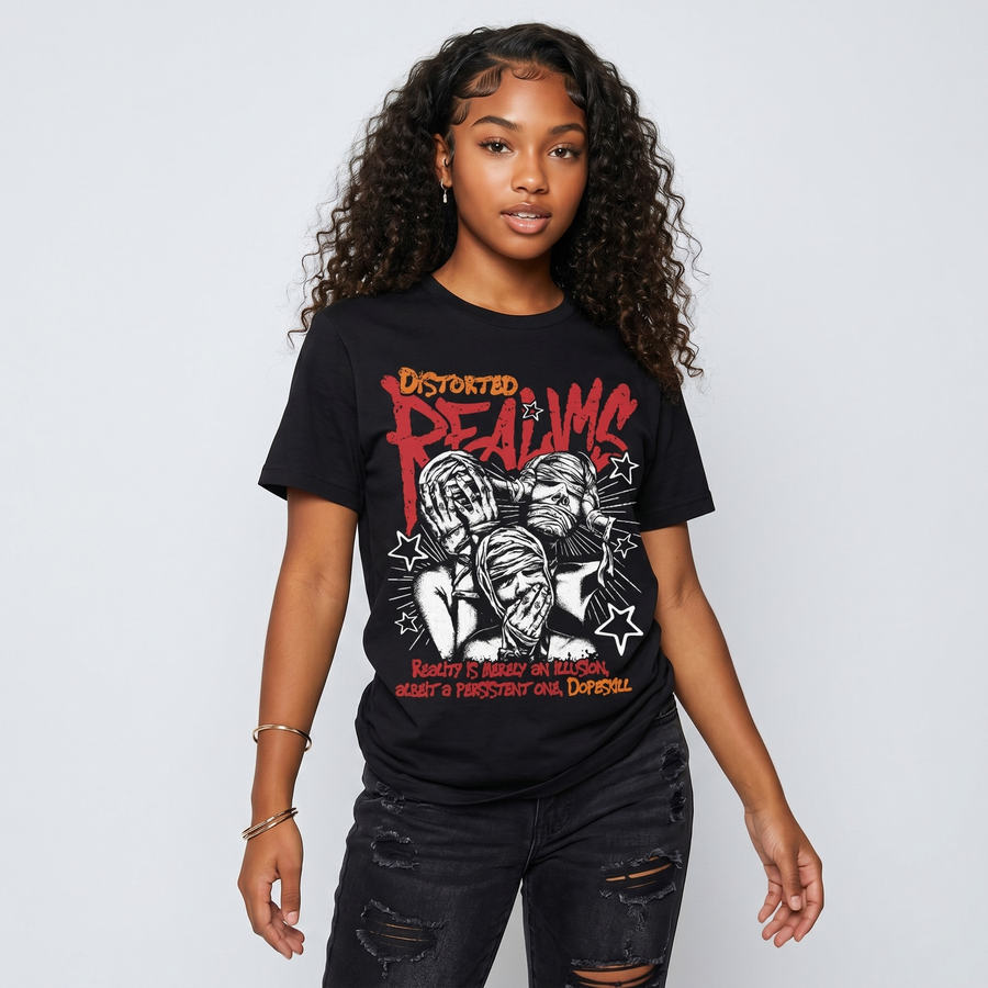 Sunset 5s DopeSkill T-Shirt Distorted Realms Graphic