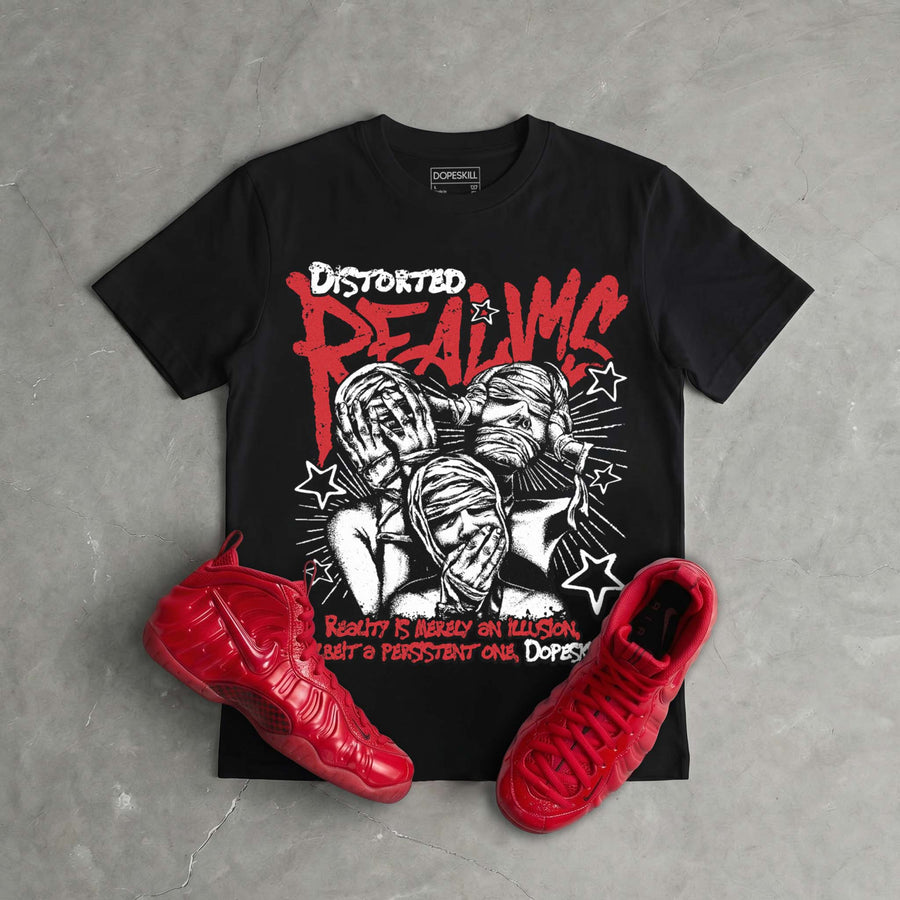 Foamposite One "Gym Red" DopeSkill T-Shirt Distorted Realms Graphic