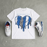 “True Blue” 3s DopeSkill T-Shirt Slime Drip Heart Graphic