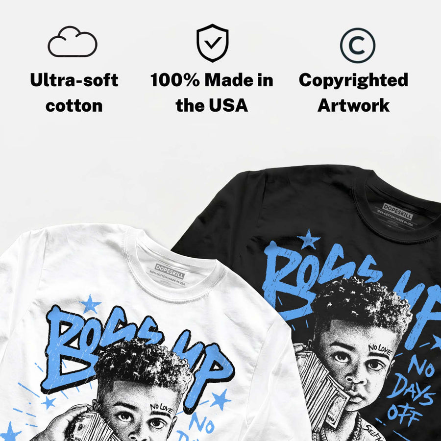Black University Blue 5s DopeSkill Long Sleeve T-Shirt Boss Up Graphic