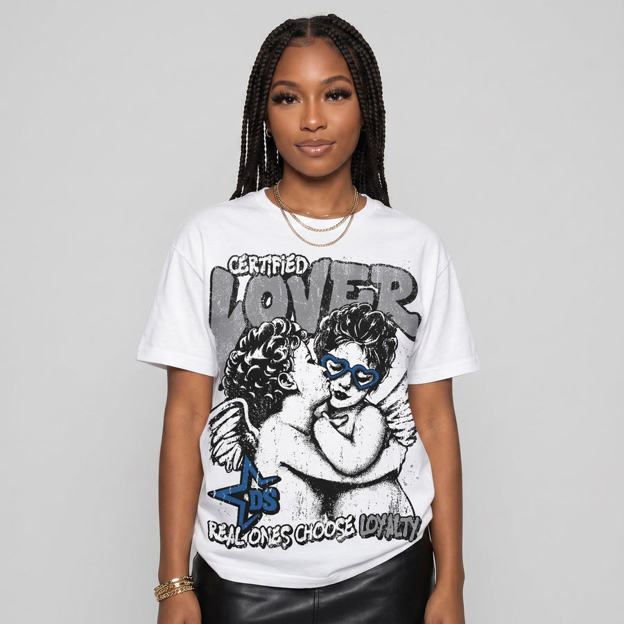 Flint Grey 9s DopeSkill Oversize Print T-Shirt Real Ones Choose Loyalty Graphic