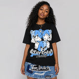 Black University Blue 5s DopeSkill T-Shirt Stay Solid Graphic