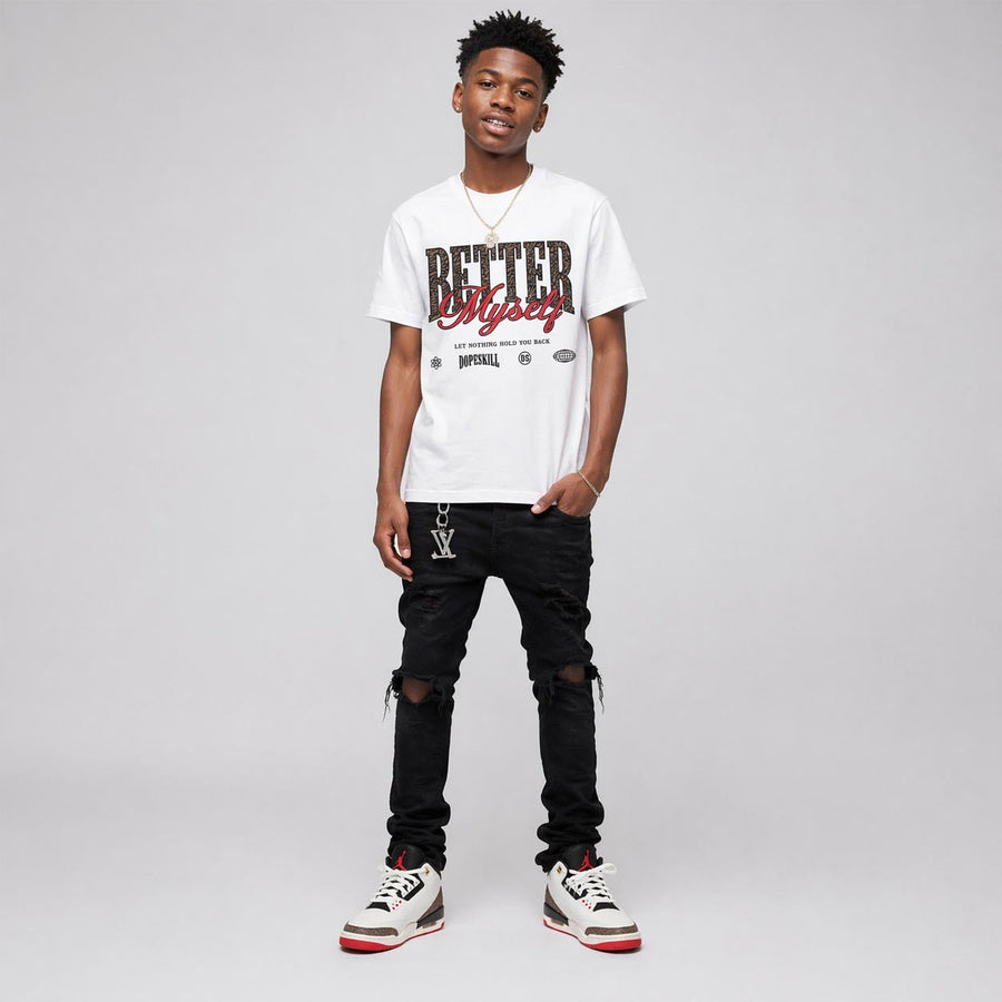 World’s Best Dad 3s DopeSkill T-Shirt Better Myself Graphic