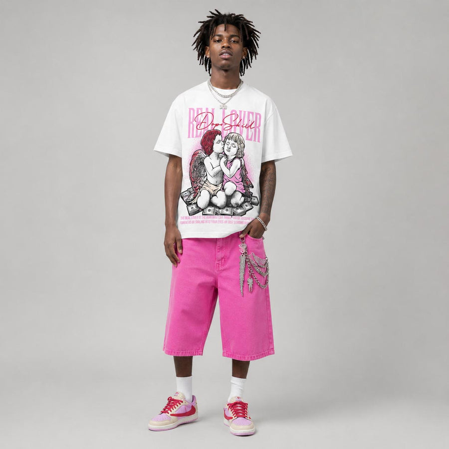 Travis Scott x “Pink Pack” 1s DopeSkill T-Shirt Real Lover Graphic