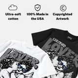 Flint Grey 9s DopeSkill Oversize Print T-Shirt Real Ones Choose Loyalty Graphic