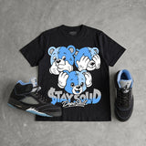 Black University Blue 5s DopeSkill T-Shirt Stay Solid Graphic