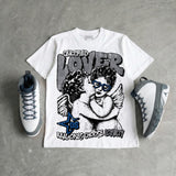 Flint Grey 9s DopeSkill Oversize Print T-Shirt Real Ones Choose Loyalty Graphic