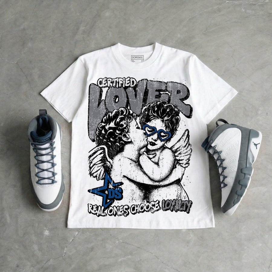 Flint Grey 9s DopeSkill Oversize Print T-Shirt Real Ones Choose Loyalty Graphic