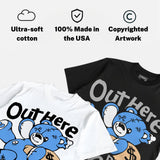 Black University Blue 5s DopeSkill T-Shirt Out Here Being Cute Graphic