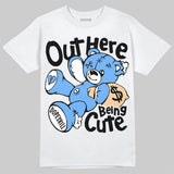 Black University Blue 5s DopeSkill T-Shirt Out Here Being Cute Graphic