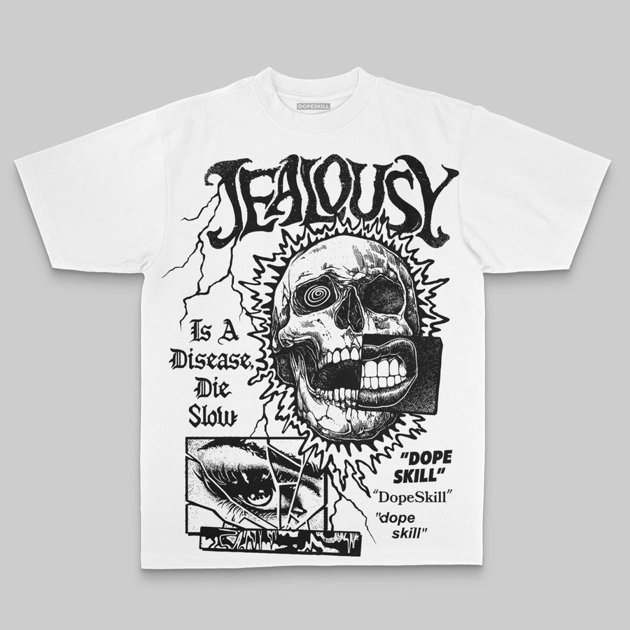Black/White Oversize Print Jealousy DopeSkill Graphic T-shirt