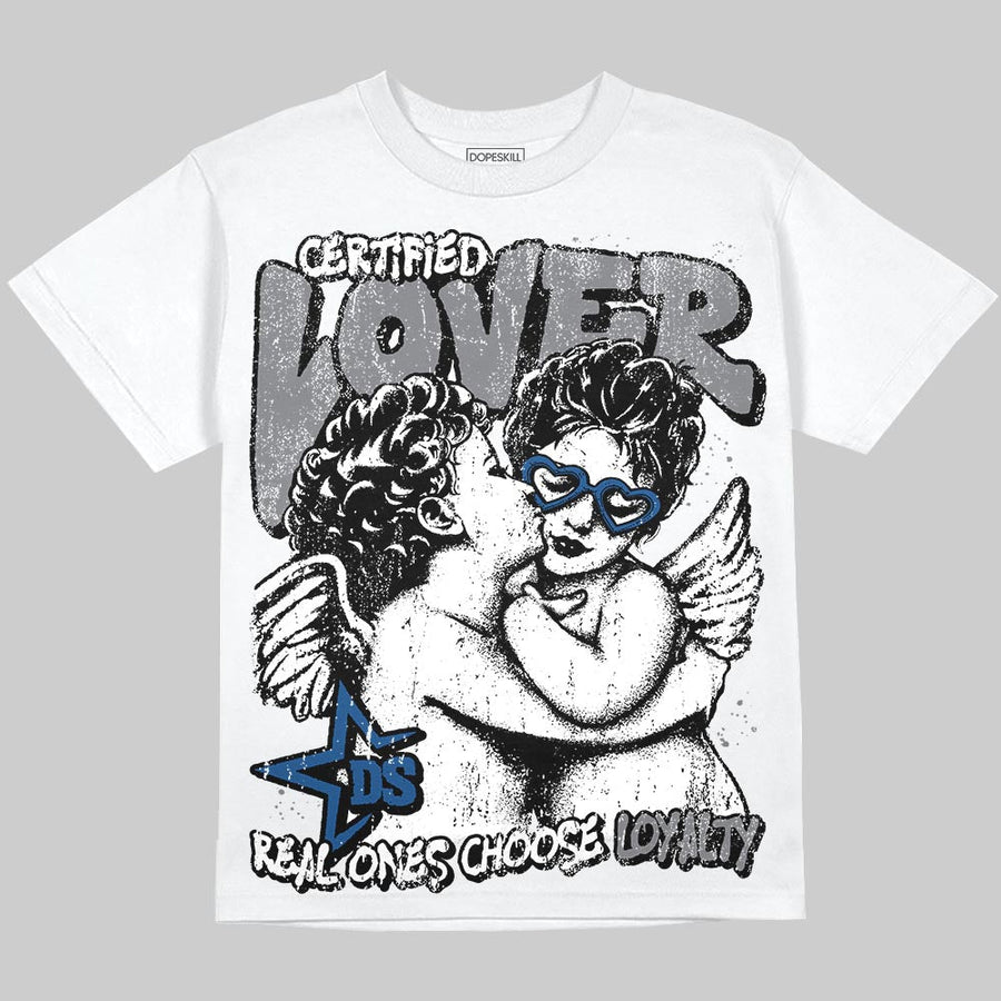 Flint Grey 9s DopeSkill Oversize Print T-Shirt Real Ones Choose Loyalty Graphic