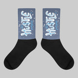 Diffused Blue 11s DopeSkill Sublimated Socks Hustle Graphic