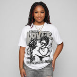 Cool Grey 11s DopeSkill Oversize Print T-Shirt Real Ones Choose Loyalty Graphic