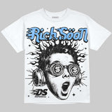 Black University Blue 5s DopeSkill Oversize Print T-Shirt Rich Soon Graphic