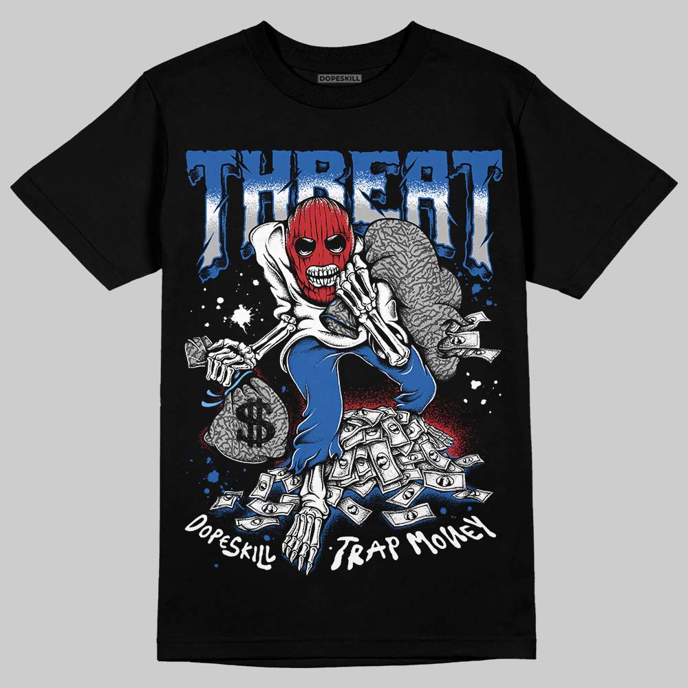 “True Blue” 3s DopeSkill T-Shirt Threat Graphic