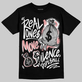 Harris Tweed x Black/Phantom Dunk DopeSkill T-Shirt Real Ones Move In Silence Graphic