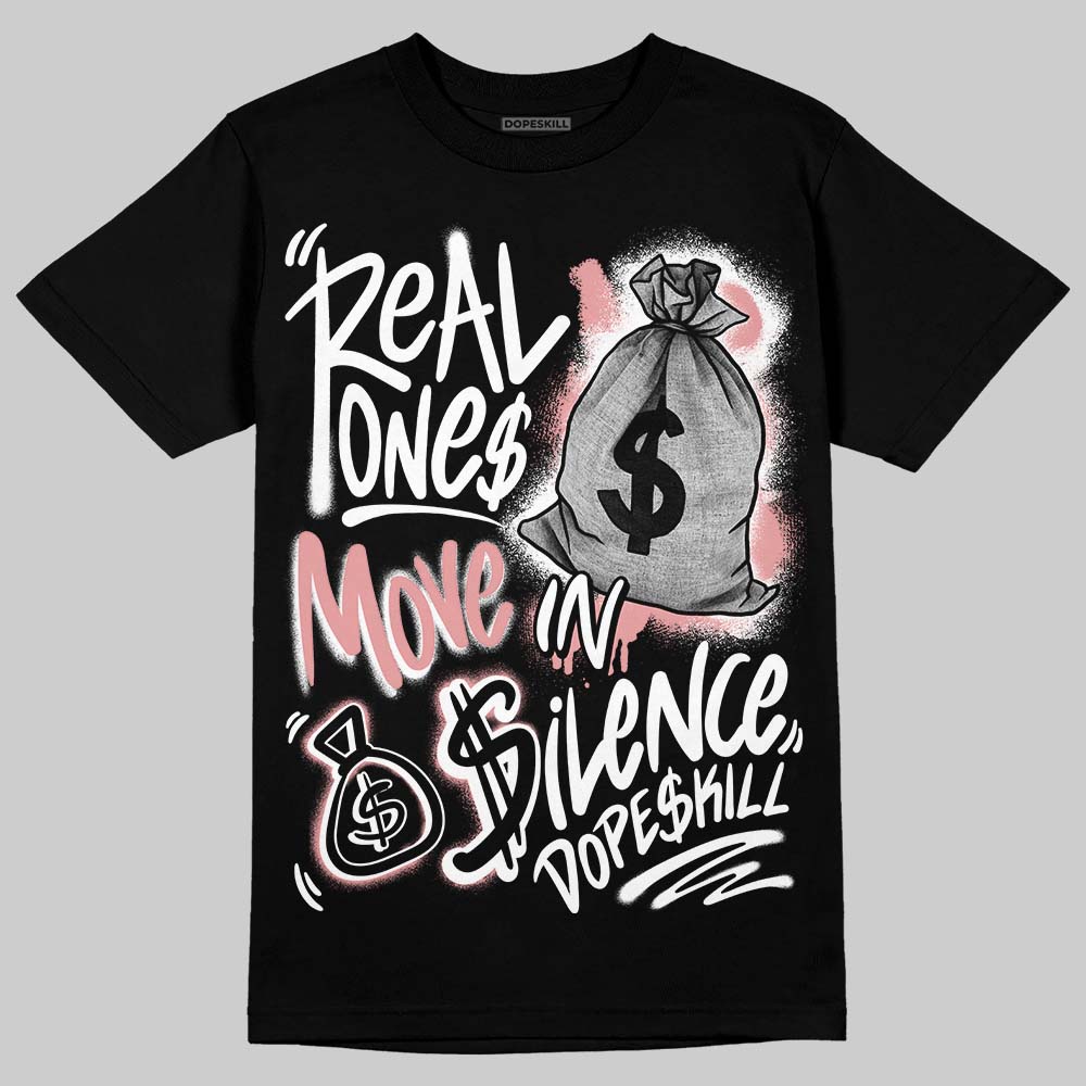 Harris Tweed x Black/Phantom Dunk DopeSkill T-Shirt Real Ones Move In Silence Graphic
