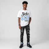 Black University Blue 5s DopeSkill T-Shirt F#ck Around And Find Out Graphic