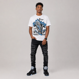 Black University Blue 5s DopeSkill T-Shirt True Love Will Kill You Graphic