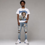 “True Blue” 3s DopeSkill T-Shirt Money Loves Me Graphic