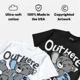 Wolf Grey 5s DopeSkill T-Shirt Out Here Being Cute Graphic