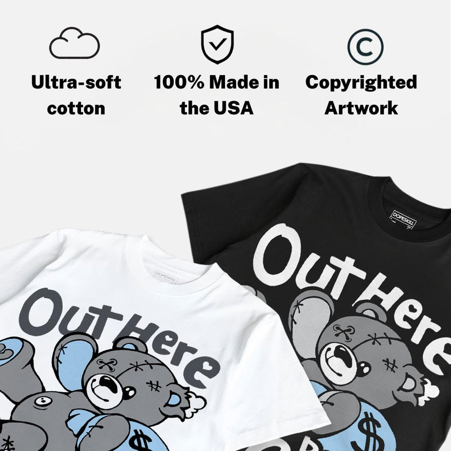 Wolf Grey 5s DopeSkill T-Shirt Out Here Being Cute Graphic