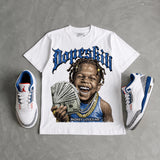 “True Blue” 3s DopeSkill T-Shirt Money Loves Me Graphic