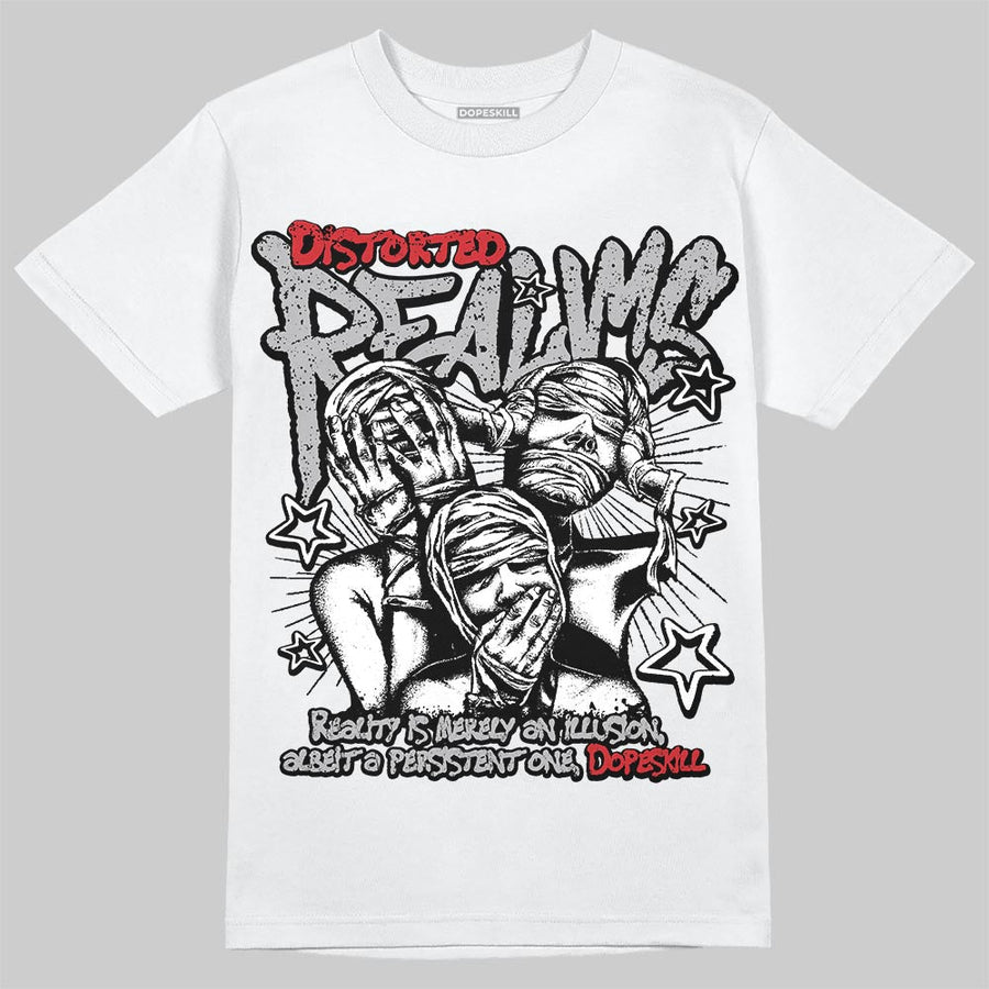 White Cement 4s DopeSkill T-Shirt Distorted Realms Graphic
