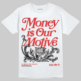 AJ 13 Chicago True Red Cherry DopeSkill T-Shirt Money Is Our Motive Typo Graphic
