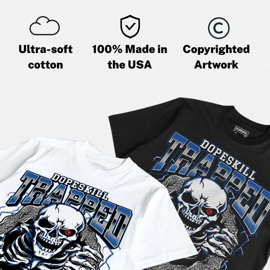 “True Blue” 3s DopeSkill T-Shirt Trapped Halloween Graphic