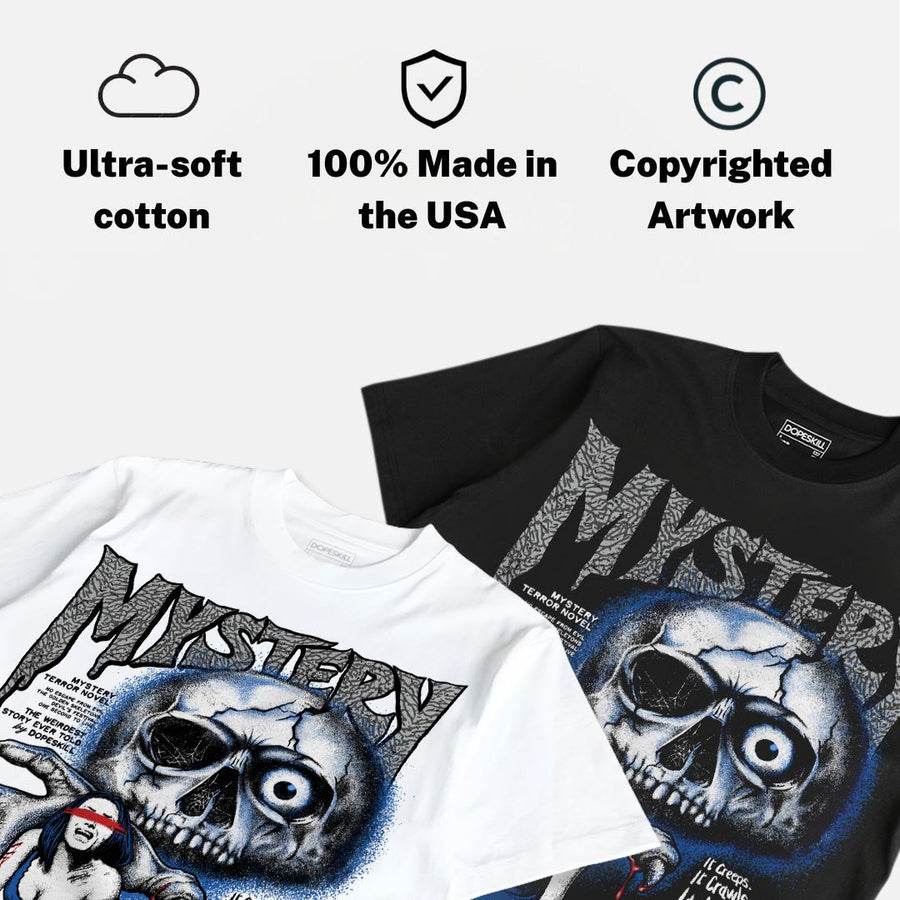 “True Blue” 3s DopeSkill T-Shirt Mystery Ghostly Grasp Graphic