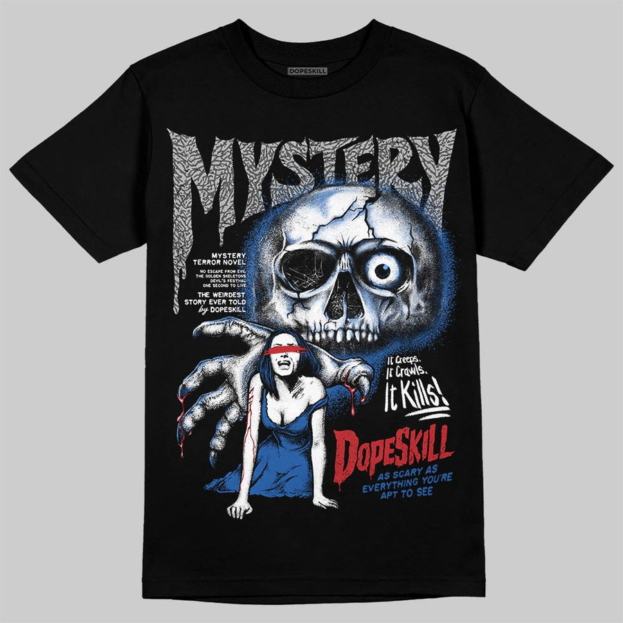 “True Blue” 3s DopeSkill T-Shirt Mystery Ghostly Grasp Graphic