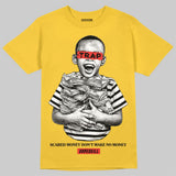 Yellow 'Scared Money Don't Make No Money' DopeSkill Graphic T-Shirt