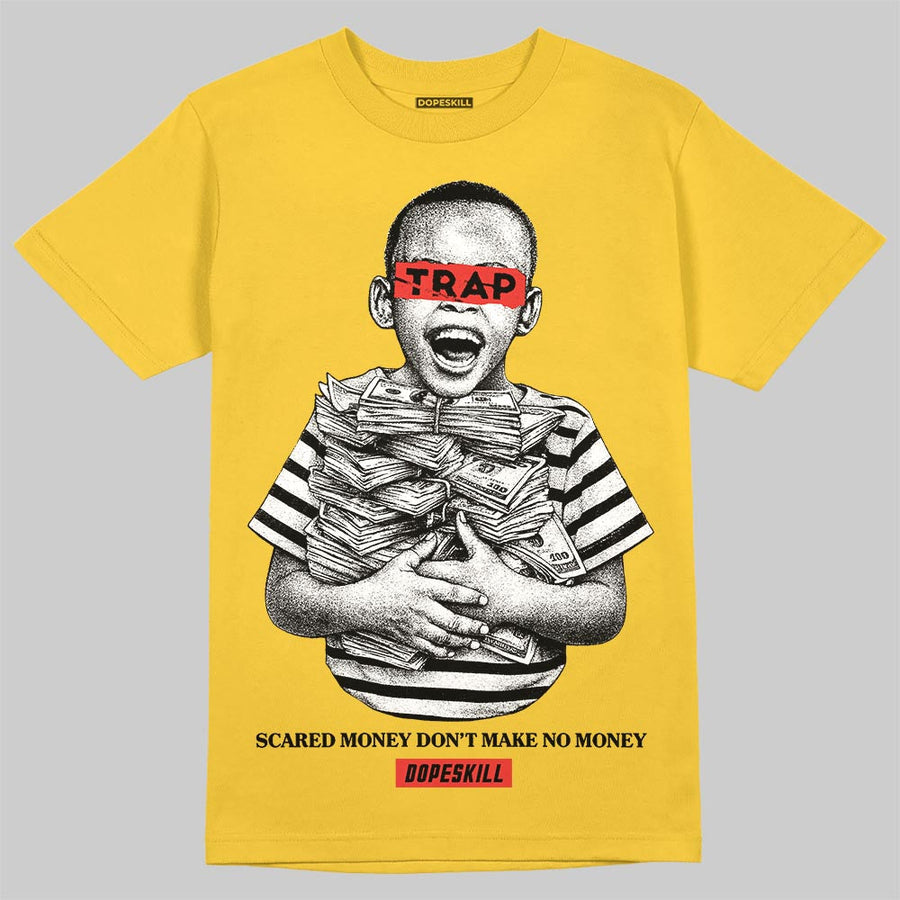 Yellow 'Scared Money Don't Make No Money' DopeSkill Graphic T-Shirt