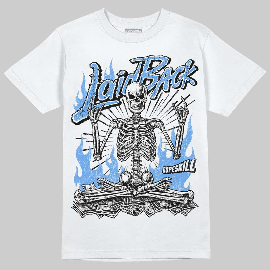 Black University Blue 5s DopeSkill T-Shirt Laid Back Graphic