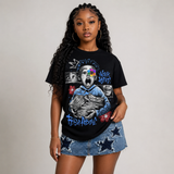 Black University Blue 5s DopeSkill T-Shirt Work Hard Rise Above Graphic
