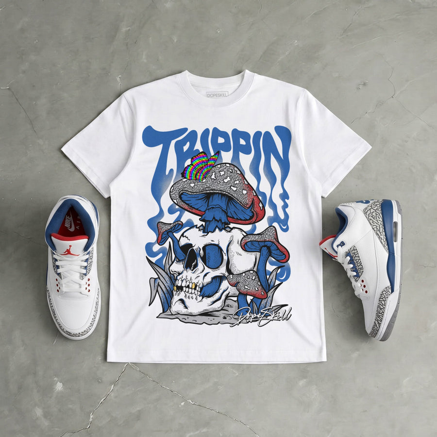“True Blue” 3s DopeSkill T-Shirt Trippin Graphic