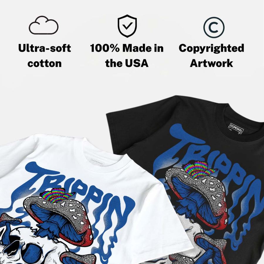 “True Blue” 3s DopeSkill T-Shirt Trippin Graphic