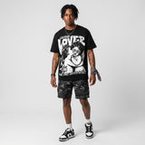 Dunk Panda White Black DopeSkill Oversize Print T-Shirt Real Ones Choose Loyalty Graphic