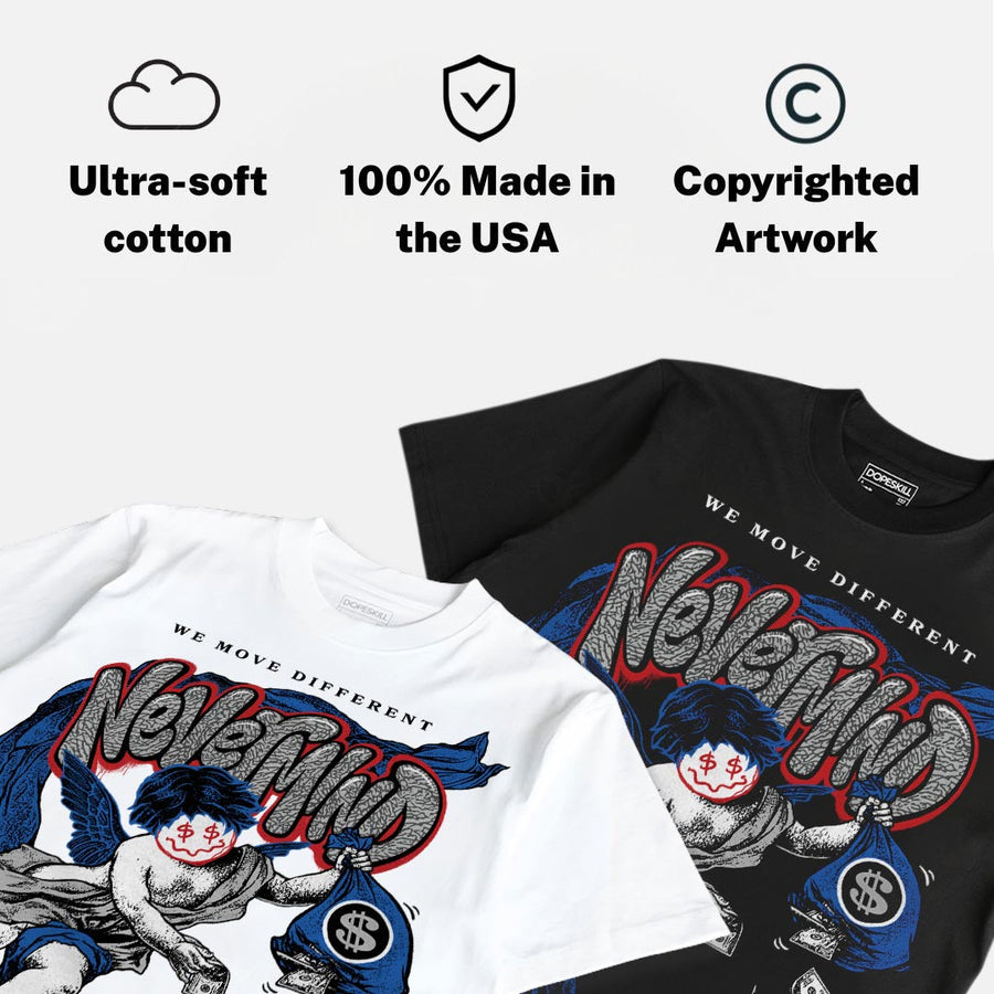 “True Blue” 3s DopeSkill T-Shirt Nevermind Graphic