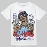 University Blue 'All Hustle No Luck' DopeSkill Graphic T-Shirt