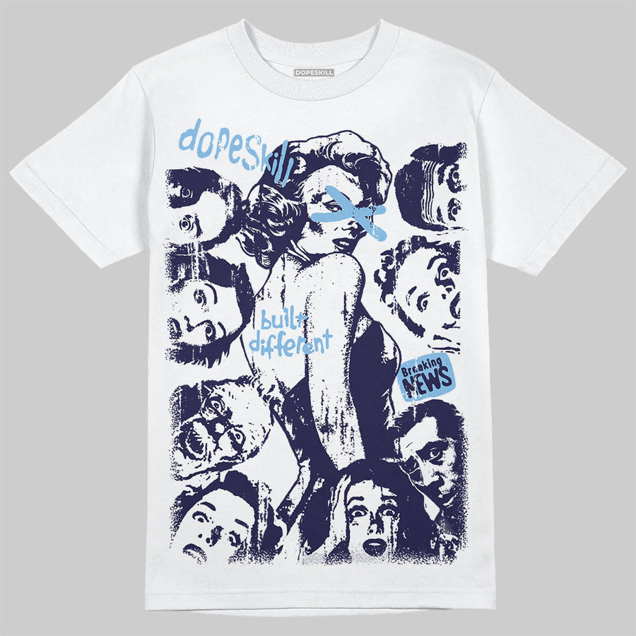 University Blue Collection DopeSkill T-Shirt Built Different Graphic