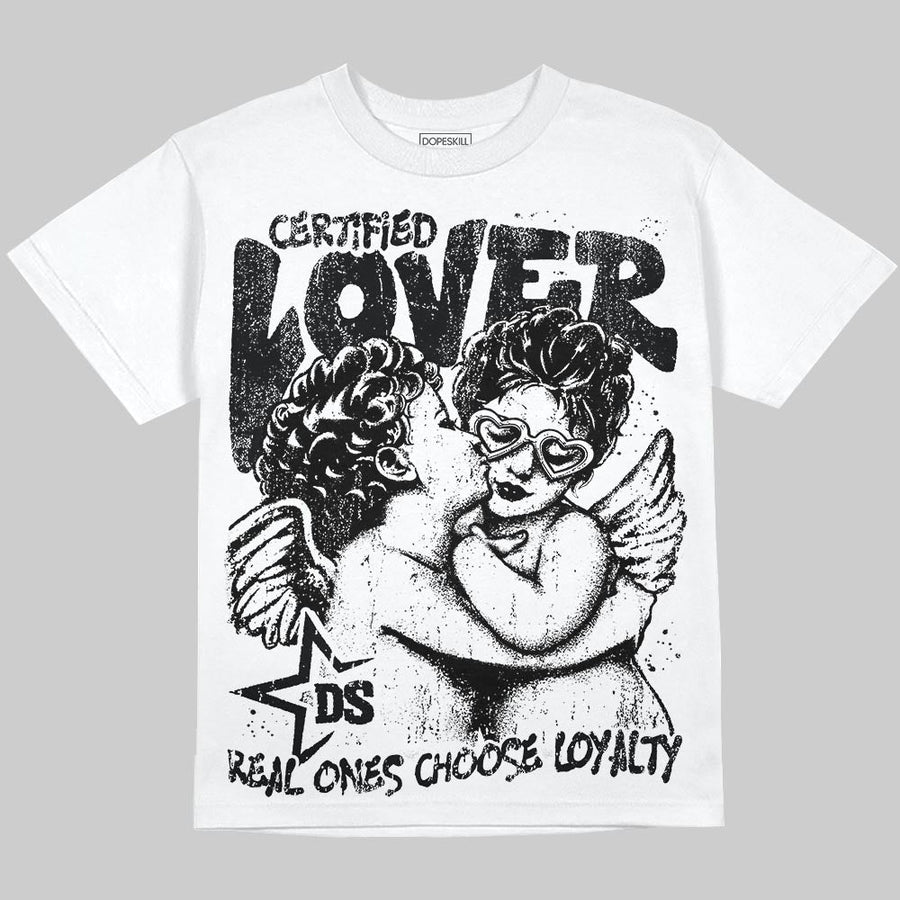 Dunk Panda White Black DopeSkill Oversize Print T-Shirt Real Ones Choose Loyalty Graphic