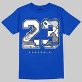 “True Blue” 3s DopeSkill T-Shirt 23 with 3s Pattern Graphic
