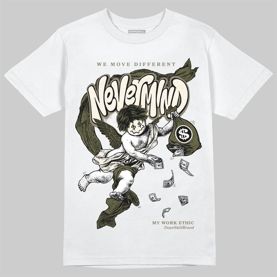 Medium Olive 3s DopeSkill T-Shirt Nevermind Graphic